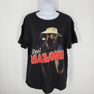 Official Post Malone F-1 Trillion Tour Shirt Cowboy Hat Graphic Posty Co Black M